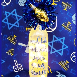 Hanukkah dreidel whisky bottle