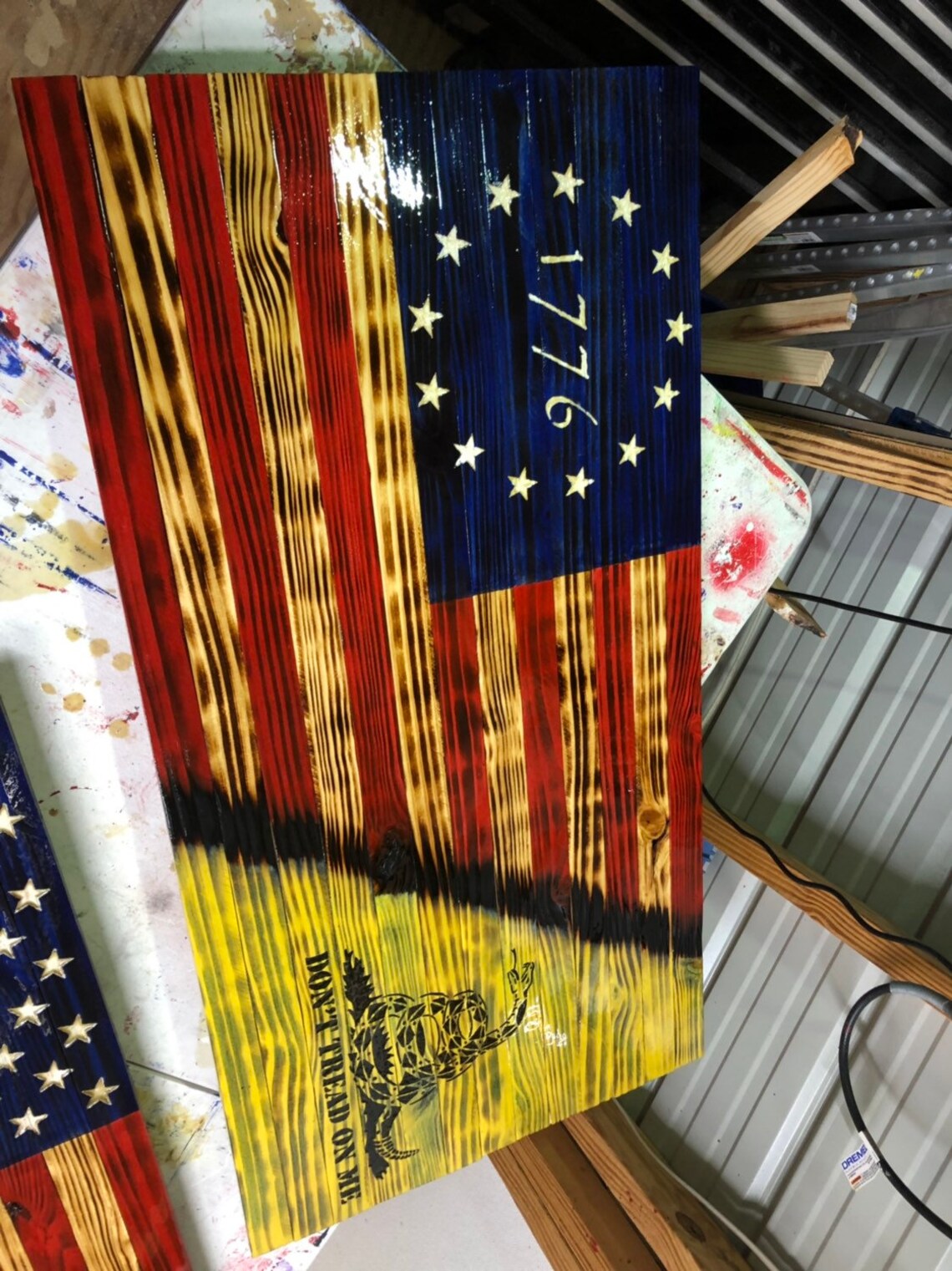 Old Glory/DTOM wood flag Etsy