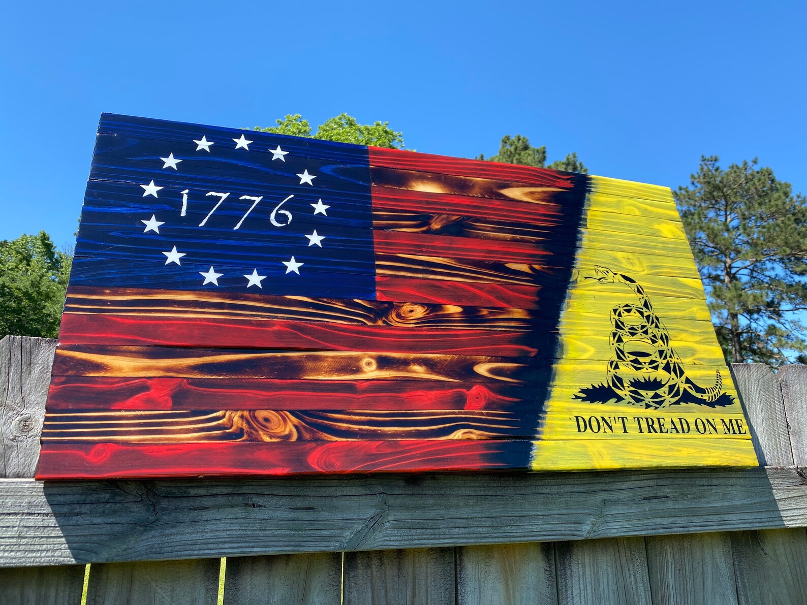 Old Glory/DTOM wood flag Etsy
