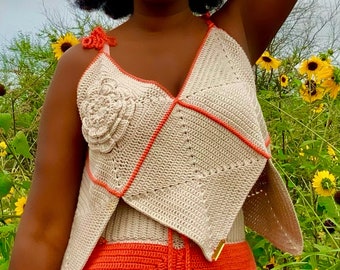 Oh My Daisies Crop Top Digital Crochet PDF Pattern