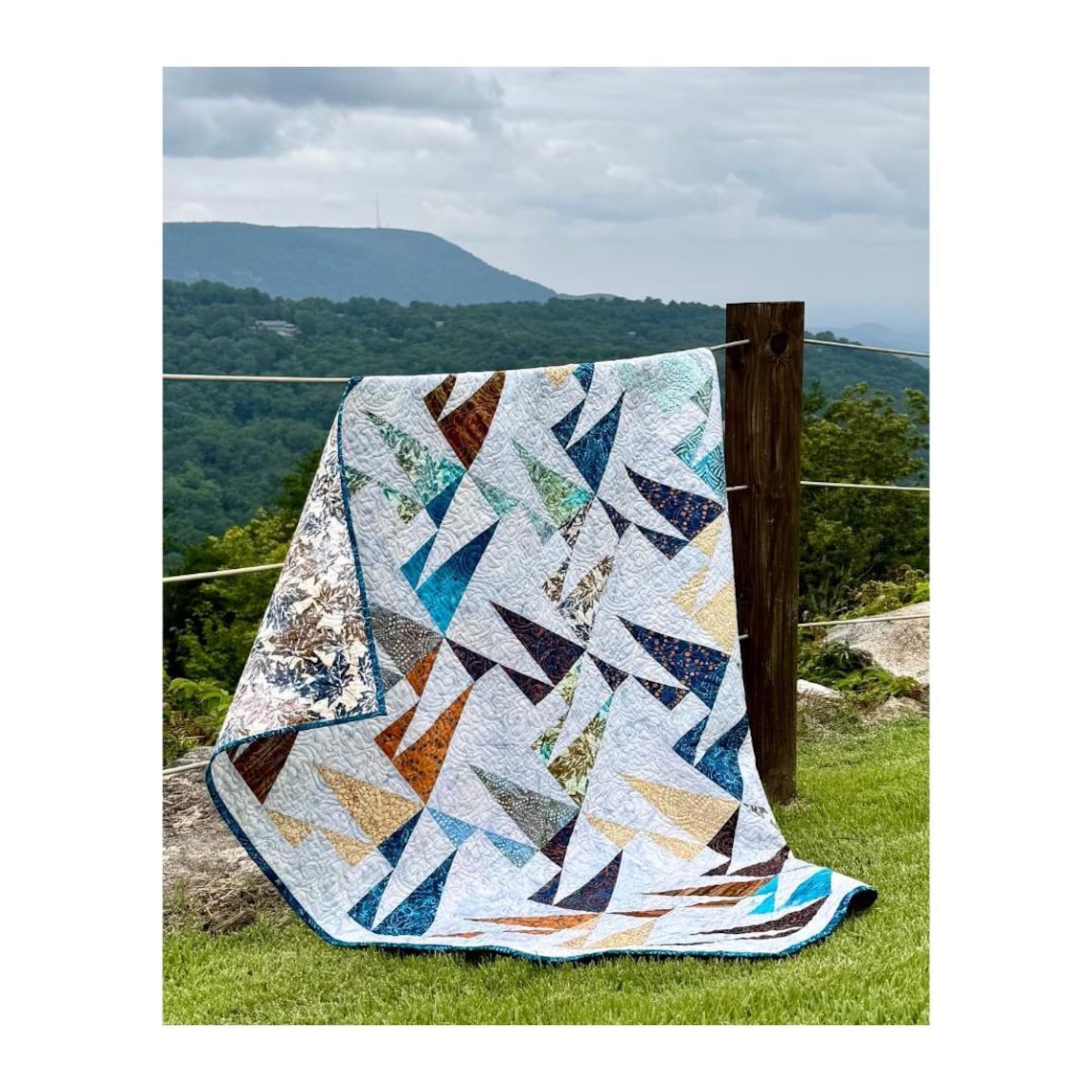 The Cliffs Quilt Pattern - PDF DOWNLOAD |fat Eighths and Fat Quarter ...