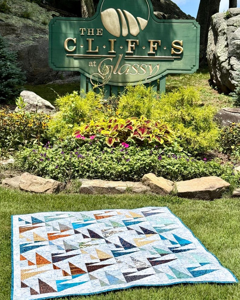 The Cliffs Quilt Pattern - PDF DOWNLOAD |fat Eighths and Fat Quarter ...