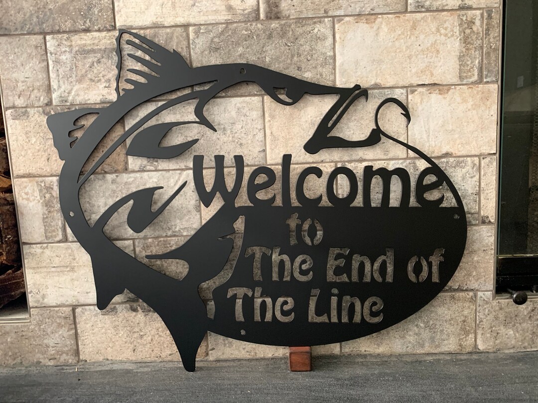 Custom Metal Snook Property Sign Etsy