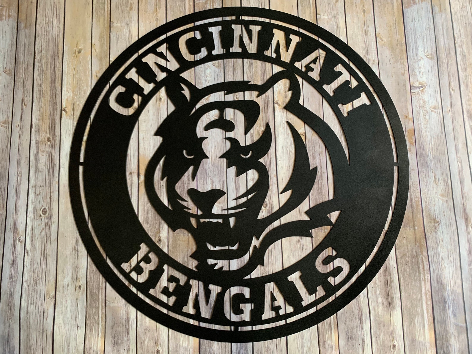 Custom Metal Cincinnati Bengals Sign Etsy