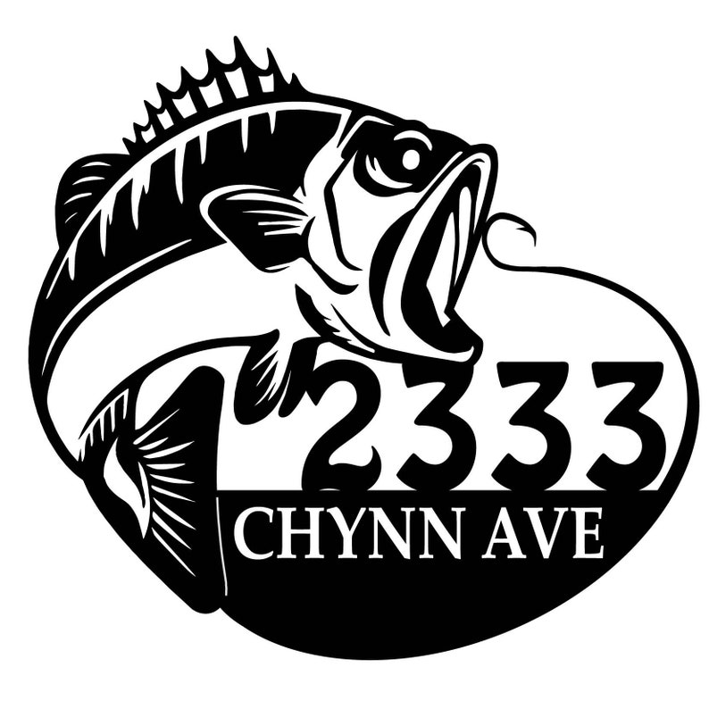 Custom Fish Address Sign Etsy