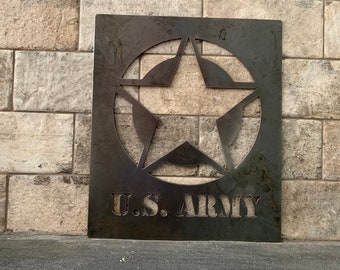 Custom U.S. Army Metal Sign (12 inches Raw Material)