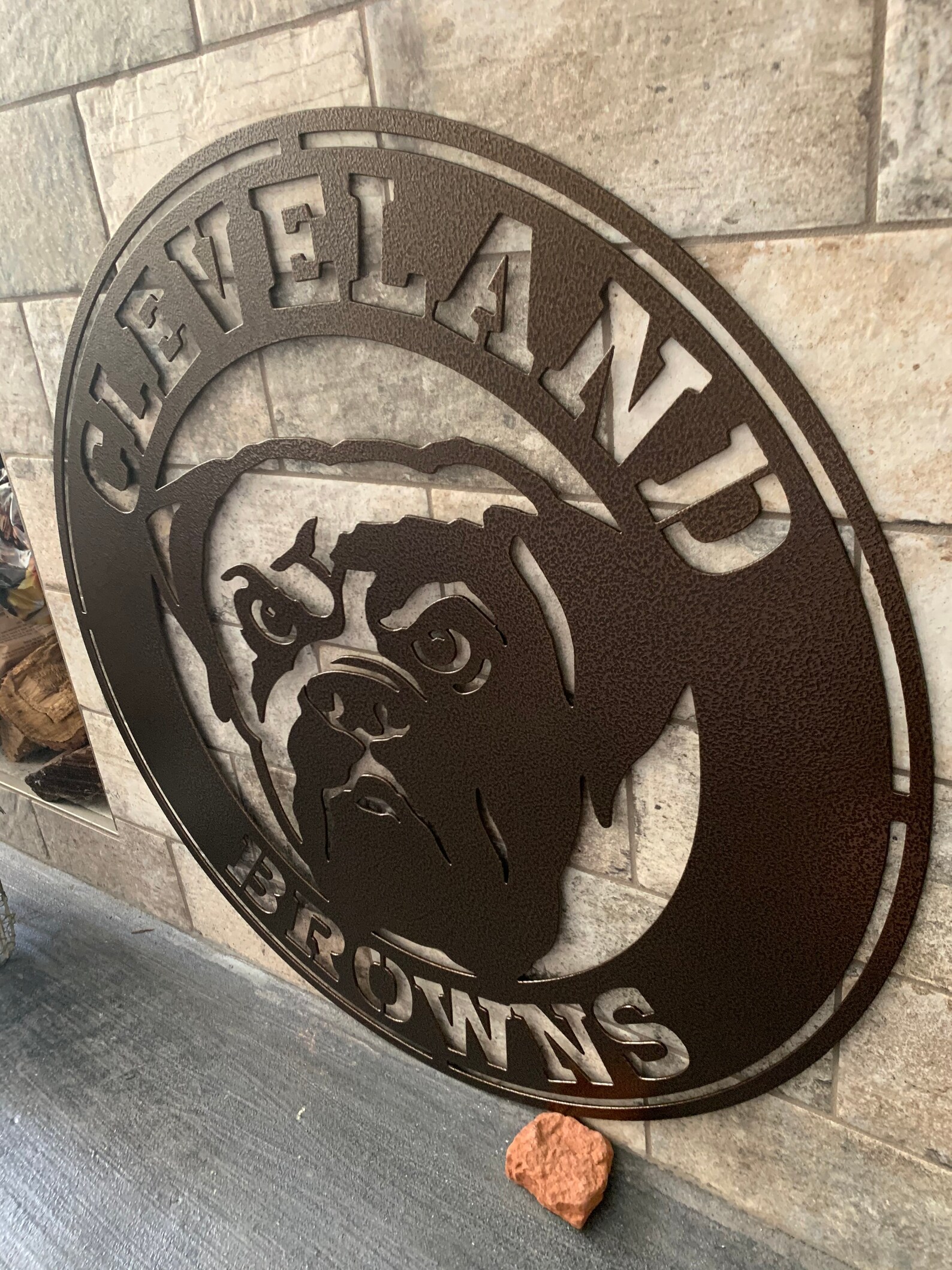 Custom Cleveland Browns Round Metal Sign Etsy UK