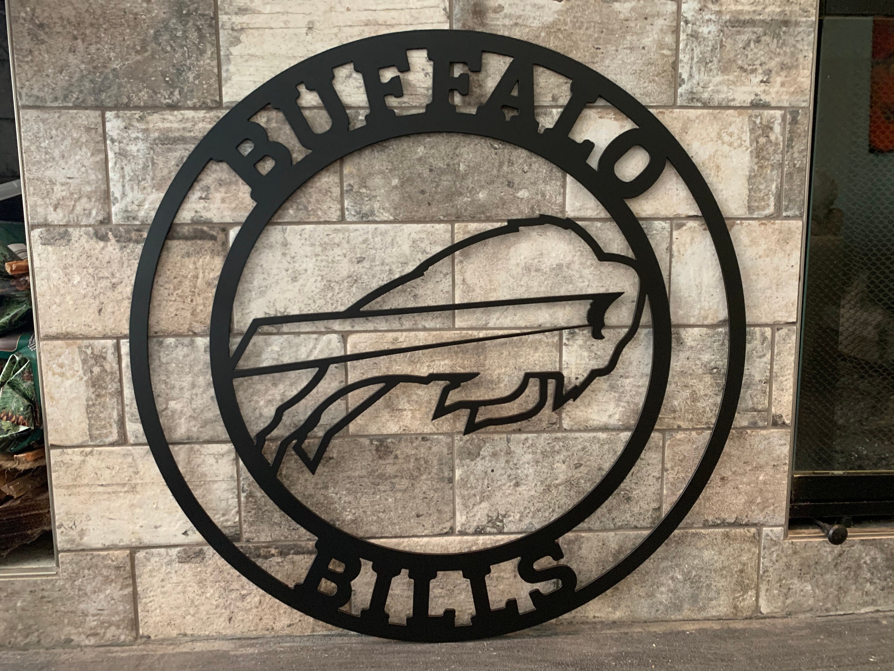 Custom Round Buffalo Bills Metal Sign Etsy