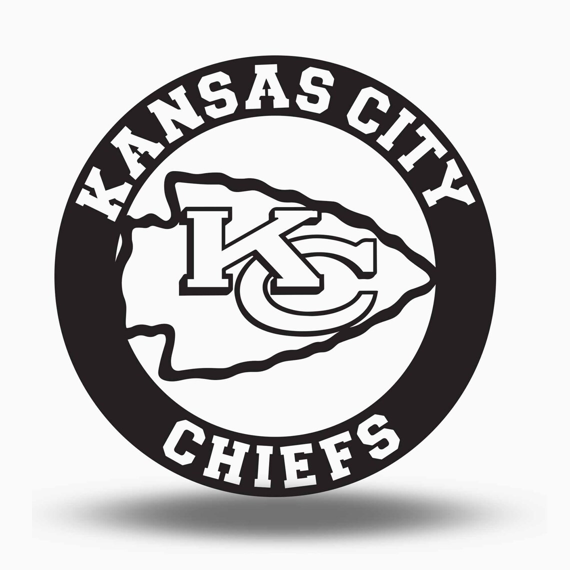 Custom Kansas City Chiefs Round Metal Sign Etsy
