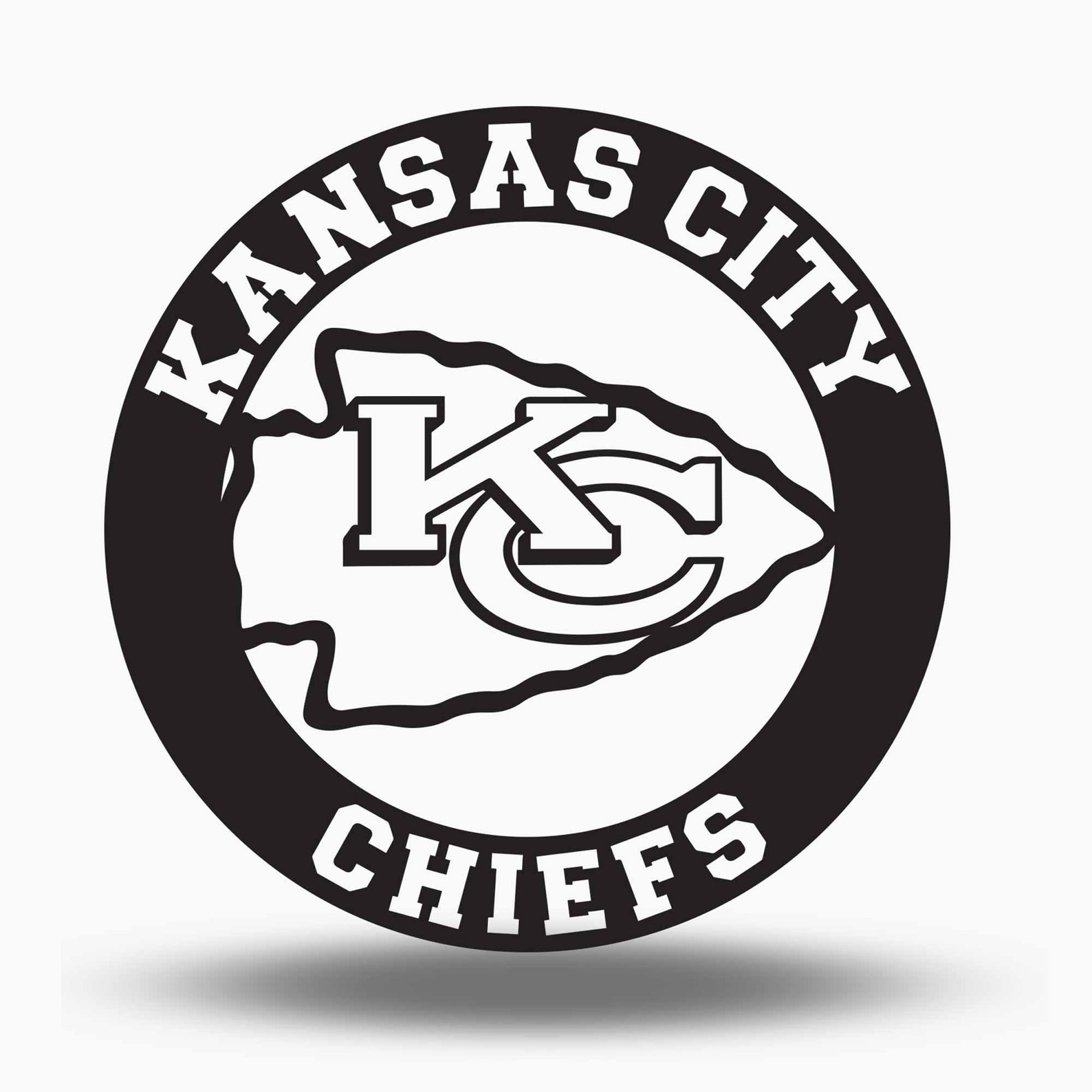Custom Kansas City Chiefs Round Metal Sign Etsy