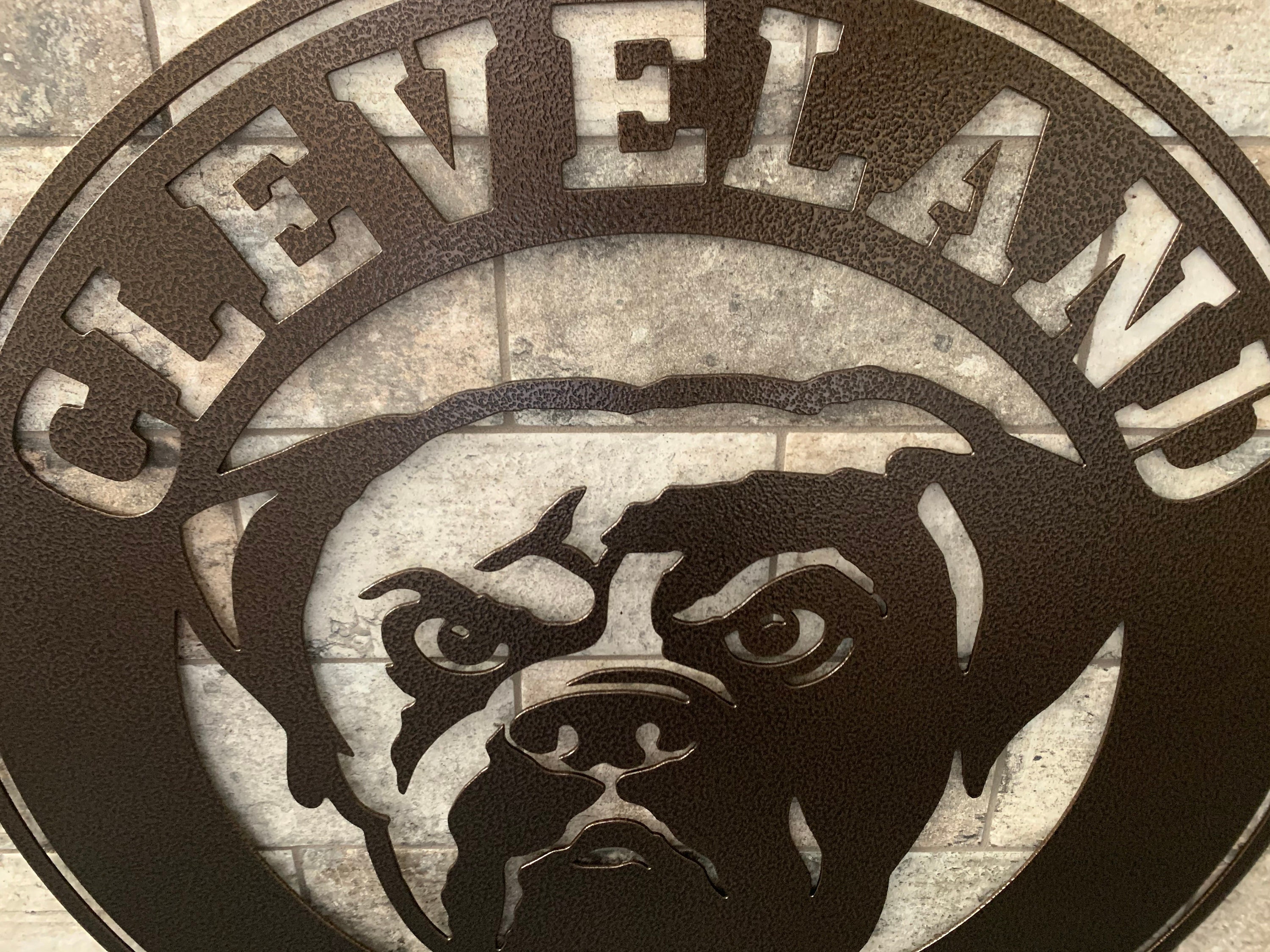 Custom Cleveland Browns Round Metal Sign Etsy UK