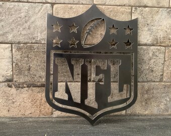 Custom Football Shield Metal Sign (12 inches Raw Material)