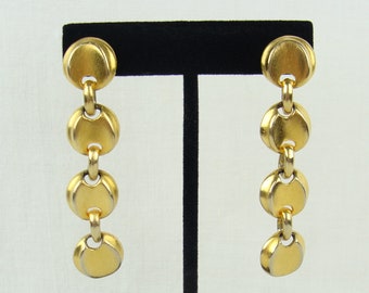 Vintage 1980s painted dangle earrings