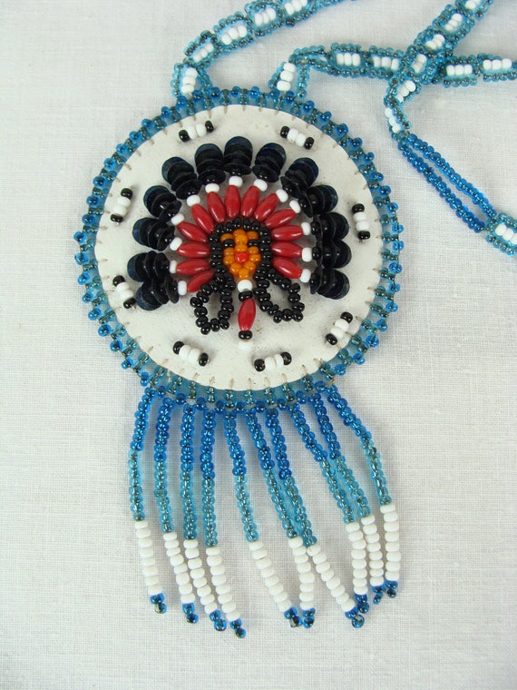 Vintage Native American Necklace 90s does 70s See… - image 7