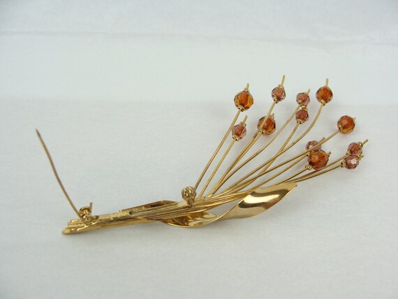 Vintage Flower Bouquet Brooch 60s Statement Piece… - image 10