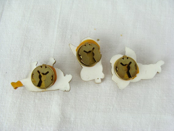 Vintage Button Covers Set of 3 Cherubs Angels 90s… - image 5