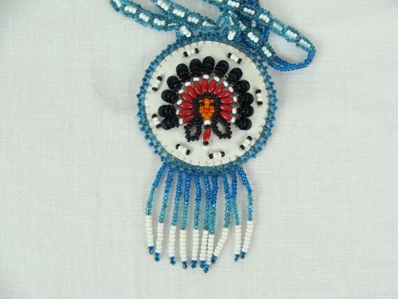 Vintage Native American Necklace 90s does 70s See… - image 10