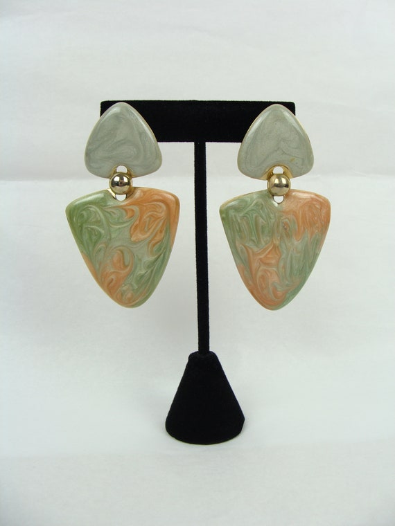 TaraLynEvansStudio Brass Patina Earrings 80s Oversized Earrings Large Modern Metal Earrings Big Long Bohemian Unique Earrings