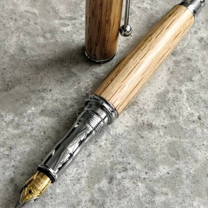 Fountain Pen Handmade Made to Order with choice of Woods Mothers Day Fathers Day Birthday Anniversary Retirement Wedding Graduation image 2