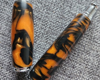 Stylo acrylique tigre noir et orange - Fête des Mères Fête des Pères Anniversaire Mariage Anniversaire Retraite Pâques