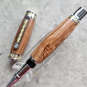 Bolígrafo de punta redonda en madera de olivo granulada - Grueso - Cumpleaños Día de la Madre Día del Padre Aniversario de bodas Estudiante Universidad Oficina Ejecutivo
