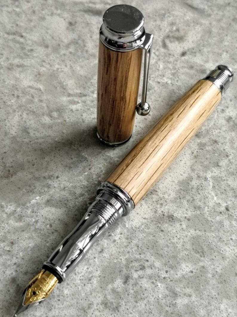 Fountain Pen Handmade Made to Order with choice of Woods Mothers Day Fathers Day Birthday Anniversary Retirement Wedding Graduation image 2