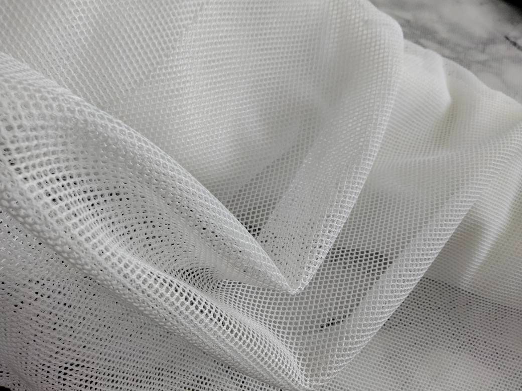 Durable White Mesh. Mesh Fabric. 