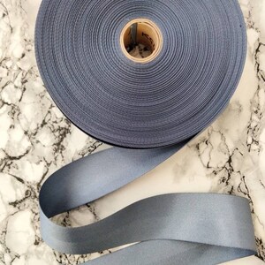 Metallic Blaugrau Ripsband 4 cm – Breites Band zum Dekorieren, Nähen, Geschenkverpacken, Scrapbooking