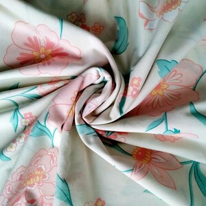 Tissu à Carreaux Rose Avec Petites Fleurs - Coupon 58x112 Cm Neuf