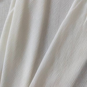 Luxury Ecru Silk Crepe – Haute Couture Fabric, Authentic Luxury House, By The Meter, Ideal for Weddings, Dresses, Elegant Accessories