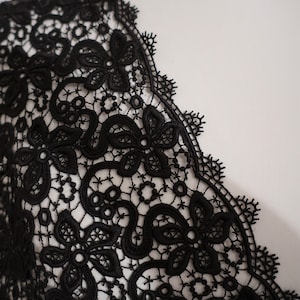 Lace, black guipure by the meter