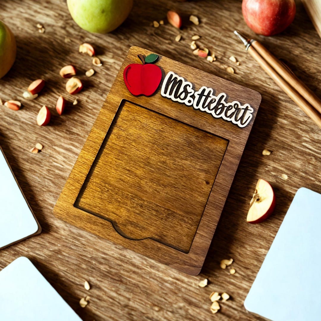 Personalized Teacher Sticky Note Holder | Custom Wooden Teacher Gift ...