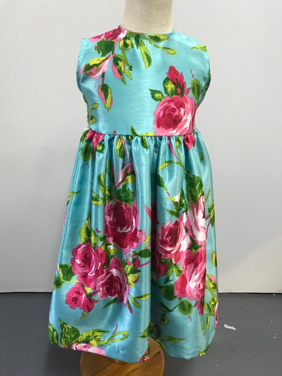 bright pink floral dress