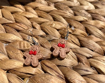 Gingerbread Men Dangle Earrings