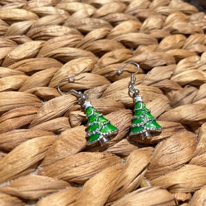 Christmas Tree Dangle Earrings