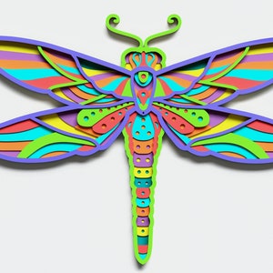Download 3d Dragonfly Design Dxf Svg Files For Cnc Laser Cutting Etsy PSD Mockup Templates