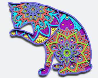 Download Cat Mandala Svg Etsy