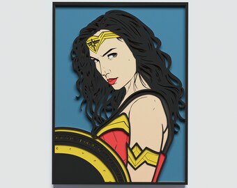 Download Wonder Woman Vector Etsy