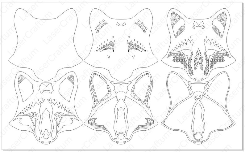 Download Dxf Multilayer Fox Mandala Cdr Vector Mandala File For Laser Cutting Svg Wood Wall Art Mandala Paper Cut Vector Mandala Papercraft Paper Party Kids Chezkassie Fr