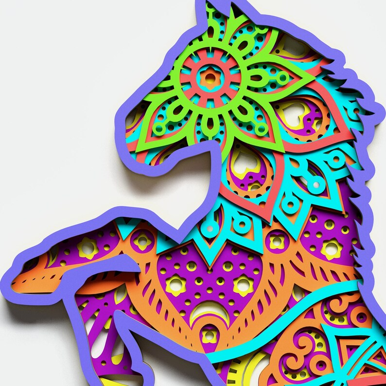 Download Multilayer Horse Mandala svg DXF SVG CDR Vector Mandala | Etsy