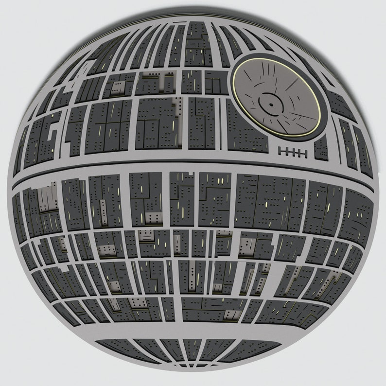 Download Multilayer Death Star Mandala Svg Layered Star Wars Mandala Etsy
