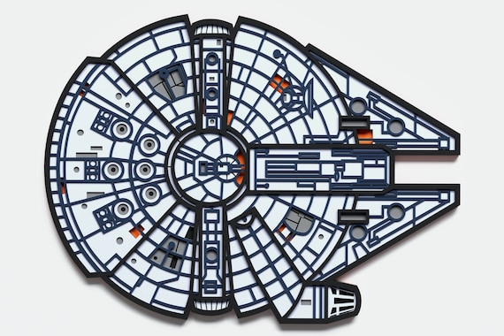 Download Multilayer Millennium Falcon Mandala Svg Layered Star Wars Etsy