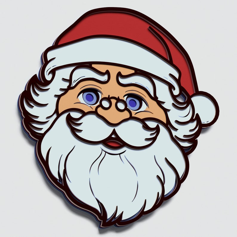 Download Svg Vector Christmas Mandala File For Cutting Multilayer Santa Claus 3d Mandala Svg Instant Download Christmas Svg 3d Mandala Paper Party Kids Kits How To 330 Co Il