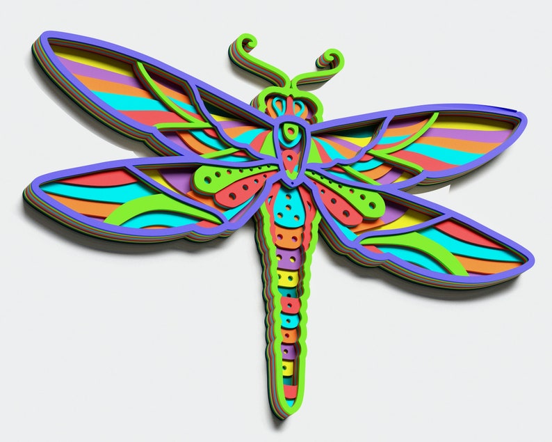 Download Multicouche Dragonfly Mandala SVG Vector Mandala fichier ...