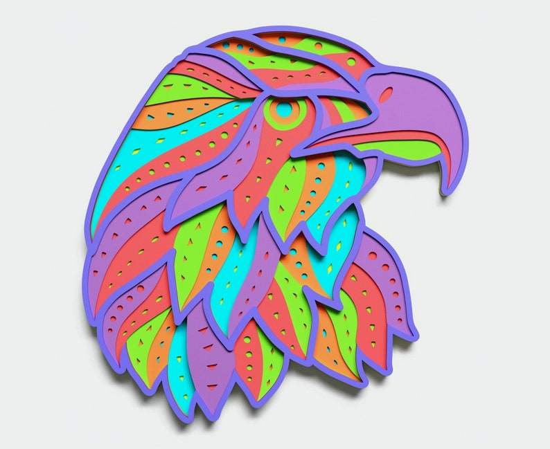 Download Multilayer Eagle Mandala DXF SVG CDR Vector Mandala file ...