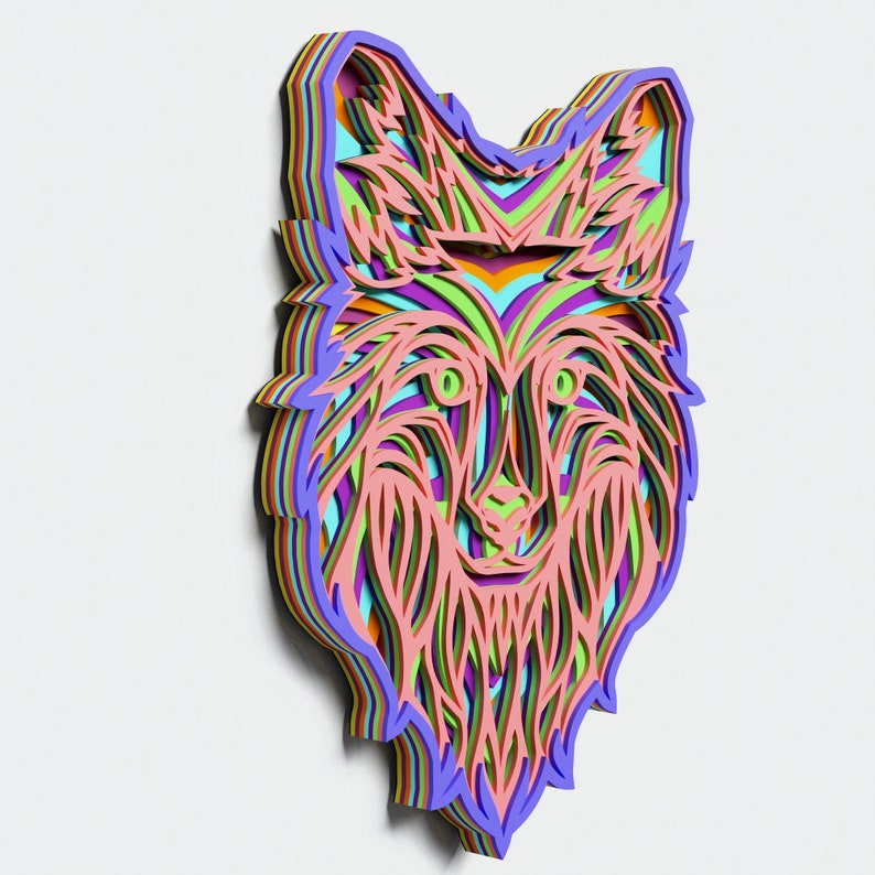 Download Multilayer Fox Mandala DXF SVG CDR Vector Mandala file for ...