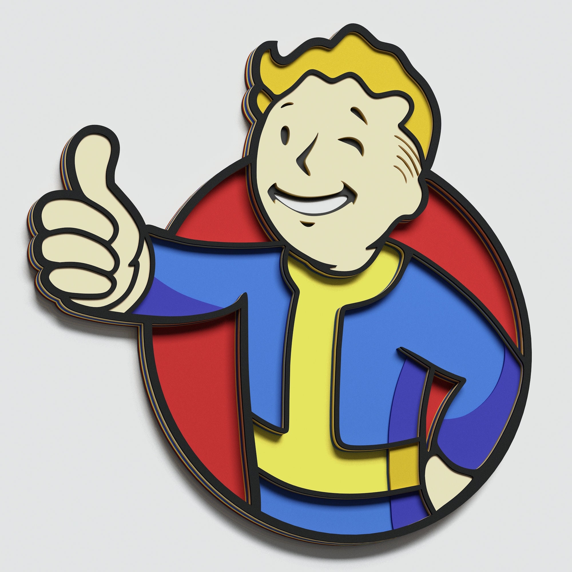 Download Multilayer Vault Boy Mandala DXF SVG Vector Vault Boy | Etsy