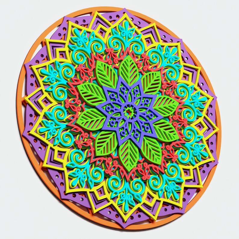 Download Multilayer Mandala 7 DXF SVG CDR Vector Mandala file for ...