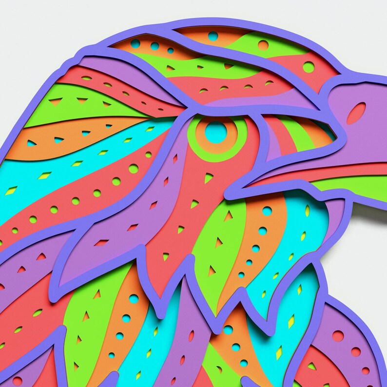 Download Multilayer Eagle Mandala DXF SVG CDR Vector Mandala file ...