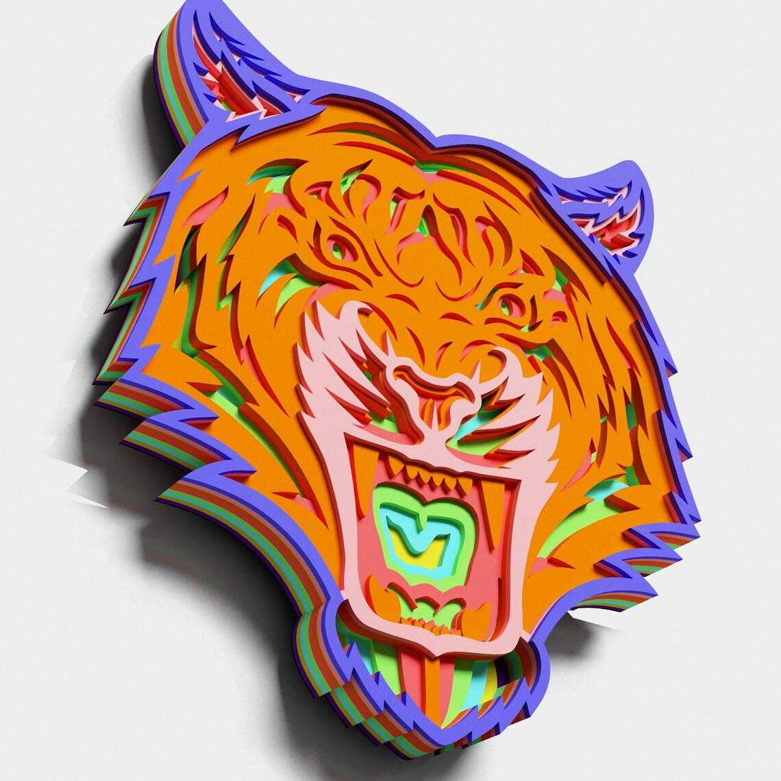 Download Multilayer Tiger Mandala DXF SVG Vector Mandala file for ...